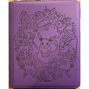 Pokemon Eeveelution Purple Top Loader Binder 3x3 360 Cards